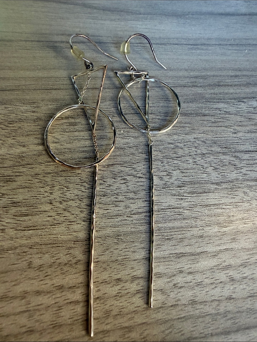 Gorjana Hammered Gold Geometric Drop Earrings